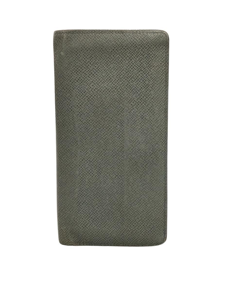 Louis Vuitton Bifold Wallet Taiga Portefeuille Plaza Leather Yellow